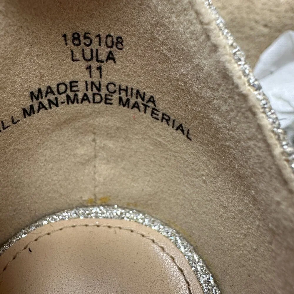 Kate Preston Lula Rhinestone Bow Ankle High Heeled Sandal in Silver Size 11 - Picture 8 of 9